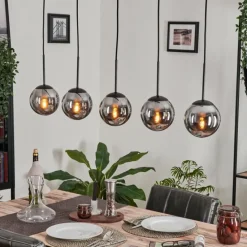 Suspension - Verre Gastor Fumé, 5 lumières
