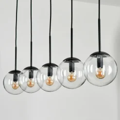 Suspension - Verre Gastor Clair, 5 lumières