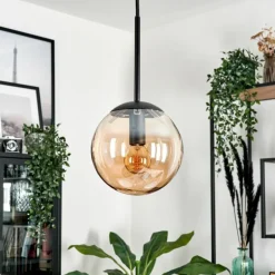 Suspension - Verre Gastor Ambre, 1 lumière