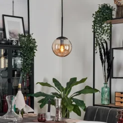 Suspension - Verre Gastor Ambre, 1 lumière