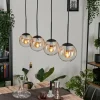 Suspension - Verre Gastor Ambre, Clair, 4 lumières