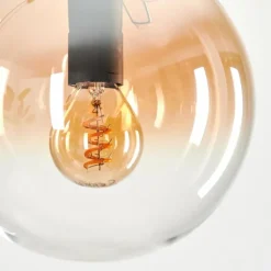 Suspension - Verre Gastor Ambre, Clair, 4 lumières