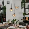 Suspension - Verre Gastor Ambre, Clair, 3 lumières