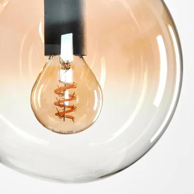 Suspension - Verre Gastor Ambre, Clair, 3 lumières