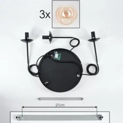 Suspension - Verre Gastor Ambre, Clair, 3 lumières