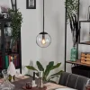 Suspension - Verre Gastor Noir, 1 lumière