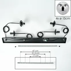 Suspension - Verre Gastor Fumé, 4 lumières