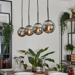 Suspension - Verre Gastor Fumé, 4 lumières