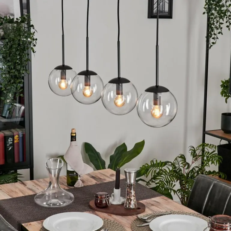 Suspension - Verre Gastor Clair, 4 lumières