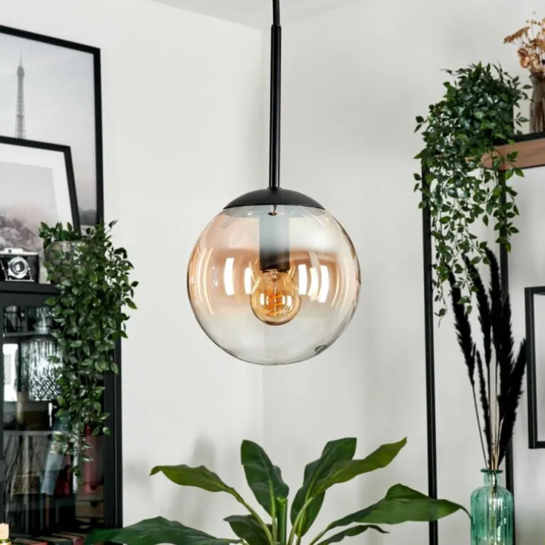 Suspension - Verre Gastor Ambre, Clair, 1 lumière
