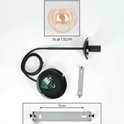 Suspension - Verre Gastor Ambre, Clair, 1 lumière