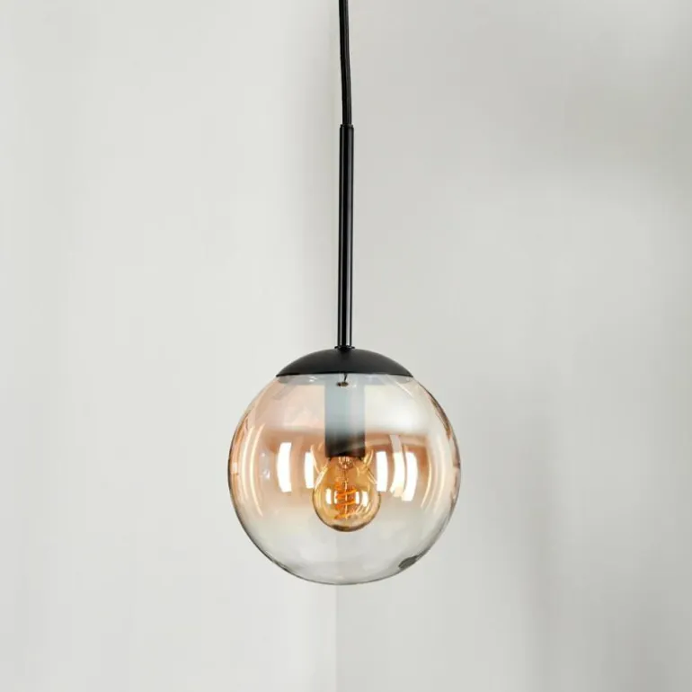 Suspension - Verre Gastor Ambre, Clair, 1 lumière