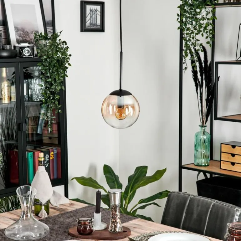 Suspension - Verre Gastor Ambre, Clair, 1 lumière