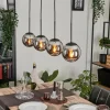 Suspension - Verre Gastor Chrome, Fumé, 4 lumières
