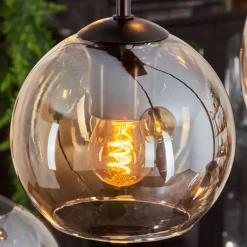 Suspension - Verre Koyoto Ambre, 8 lumières