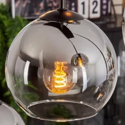 Suspension - Verre Koyoto Chrome, Clair, Fumé, 8 lumières