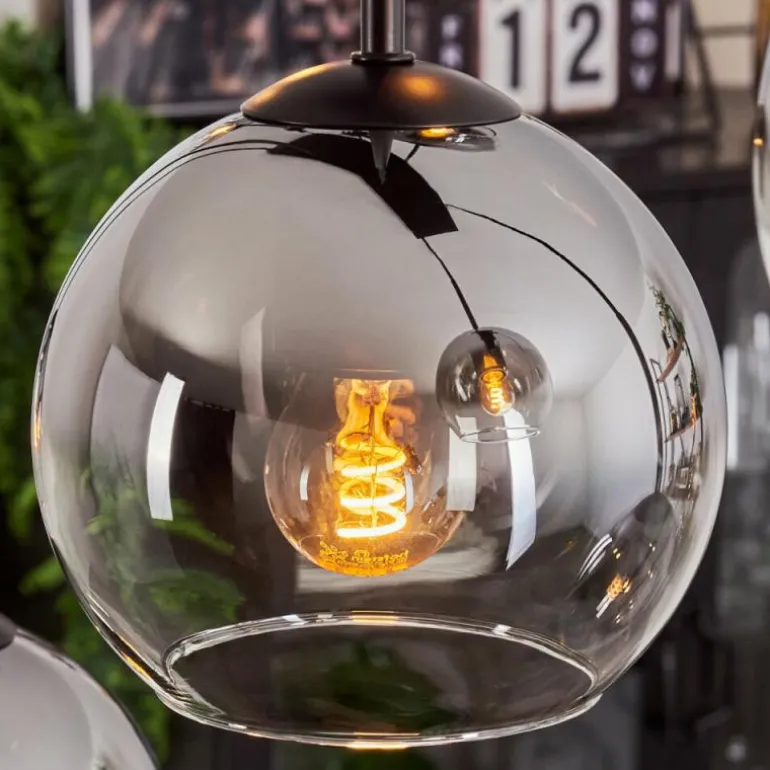 Suspension - Verre Koyoto Chrome, Clair, Fumé, 8 lumières