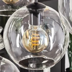 Suspension - Verre Koyoto Clair, 8 lumières
