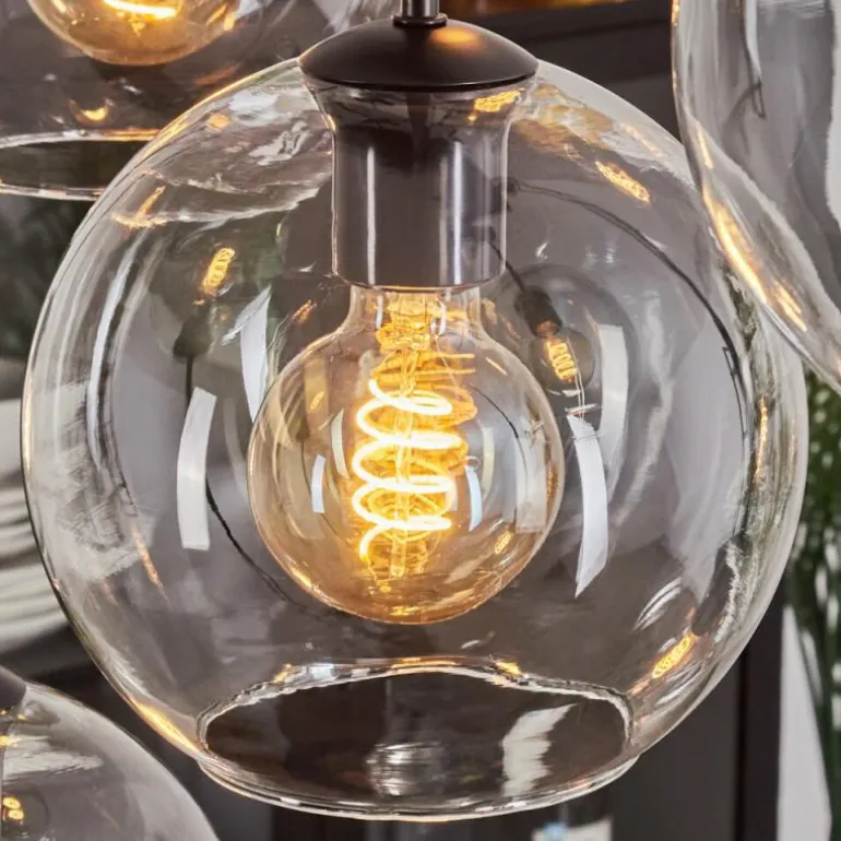 Suspension - Verre Koyoto Clair, 8 lumières