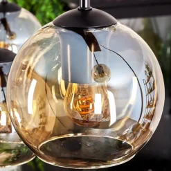 Suspension - Verre Koyoto Ambre, Clair, 6 lumières