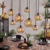 Suspension - Verre Koyoto Ambre, Clair, 8 lumières