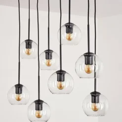 Suspension - Verre Koyoto Clair, 8 lumières