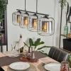 Suspension - Verre Lauden Clair, Fumé, 4 lumières
