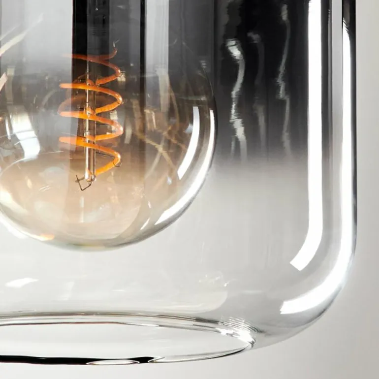 Suspension - Verre Lauden Chrome, Clair, Fumé, 3 lumières