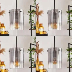 Suspension - Verre Parane Clair, Fumé, 3 lumières