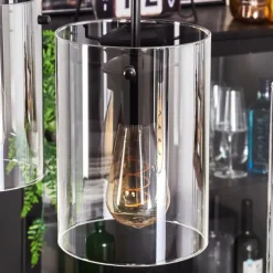Suspension - Verre Parane Clair, Fumé, 3 lumières