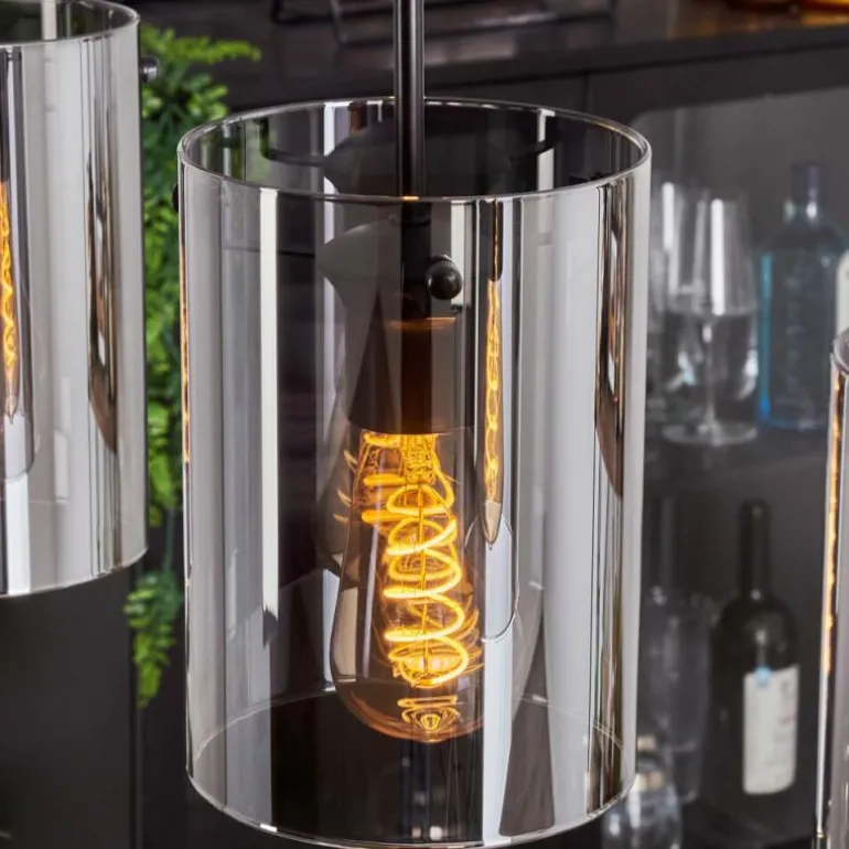 Suspension - Verre Parane Fumé, 5 lumières