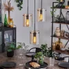 Suspension - Verre Parane Ambre, 3 lumières
