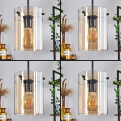 Suspension - Verre Parane Ambre, 3 lumières