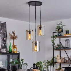 Suspension - Verre Parane Ambre, 3 lumières