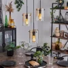 Suspension - Verre Parane Ambre, Clair, 3 lumières