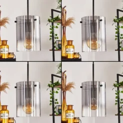 Suspension - Verre Parane Clair, Fumé, 3 lumières