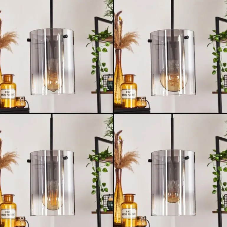 Suspension - Verre Parane Clair, Fumé, 3 lumières