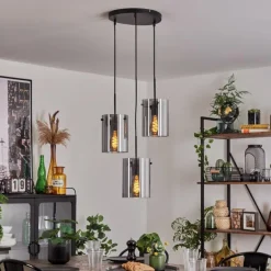 Suspension - Verre Parane Fumé, 3 lumières