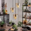 Suspension - Verre Parane Ambre, Clair, 3 lumières