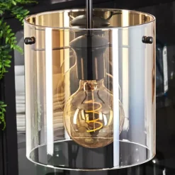 Suspension - Verre Parane Ambre, Clair, 3 lumières