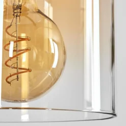 Suspension - Verre Parane Ambre, Clair, 5 lumières