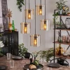 Suspension - Verre Parane Ambre, 5 lumières