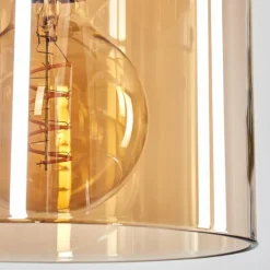 Suspension - Verre Parane Ambre, 5 lumières