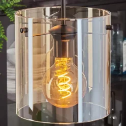 Suspension - Verre Parane Ambre, 5 lumières