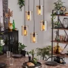 Suspension - Verre Parane Ambre, 5 lumières