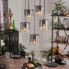 Suspension - Verre Parane Clair, Fumé, 5 lumières