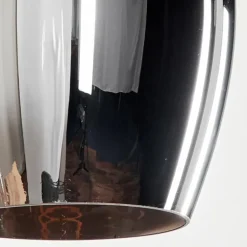 Suspension - Verre Vevino Chrome, Fumé, 3 lumières