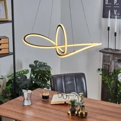 Suspension Zibreira LED Noir, 1 lumière, Télécommandes