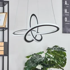 Suspension Zibreira LED Noir, 1 lumière, Télécommandes