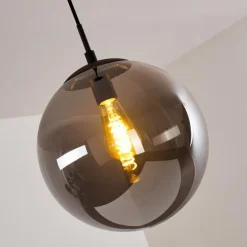 Suspension Agropoli Fumée, Noir, 1 lumière